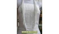 White Squins Layered Necklaces Multi Strand